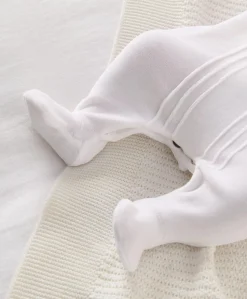 Velour Sleepsuit - White
