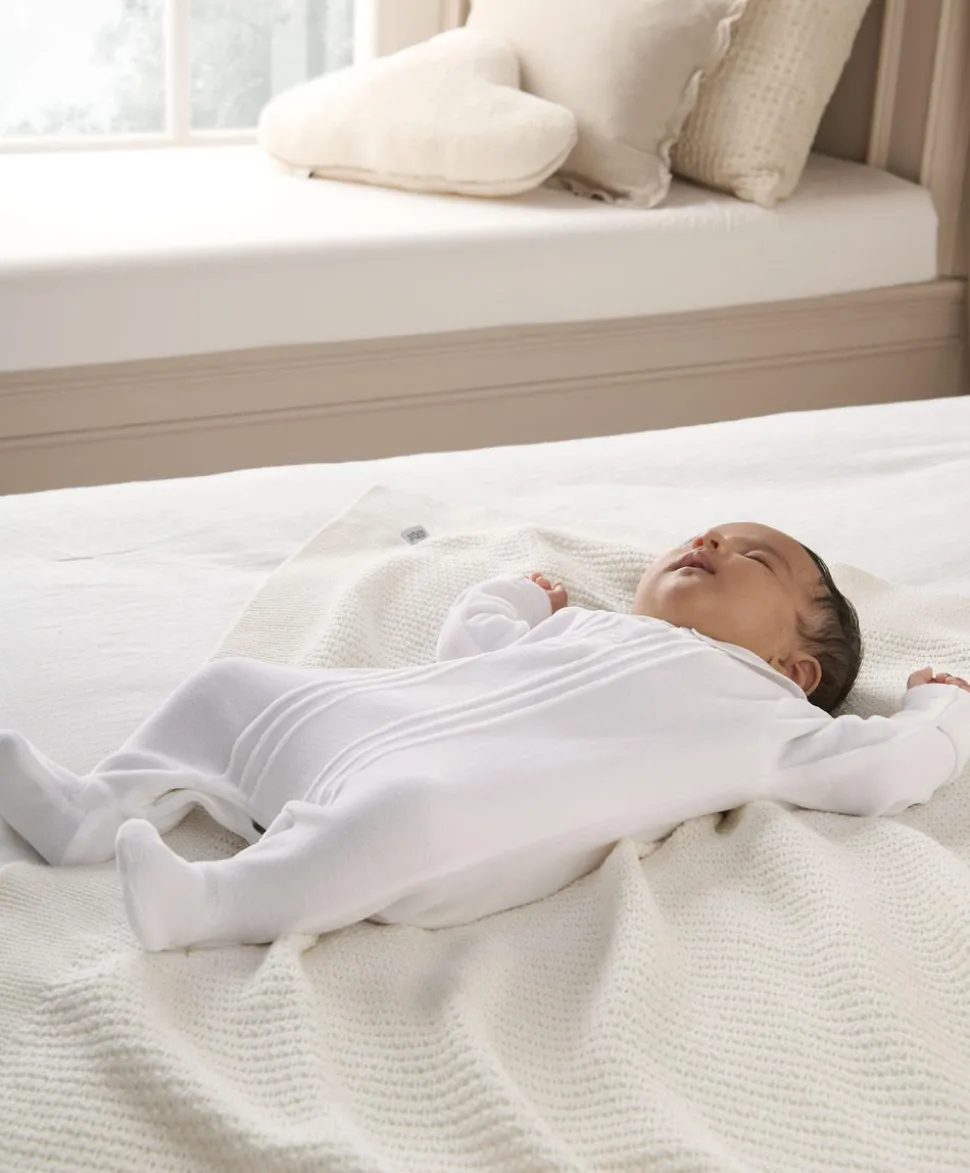 Velour Sleepsuit - White