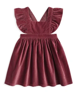 Velvet Dress & Floral Bodysuit Set (2 Pieces)