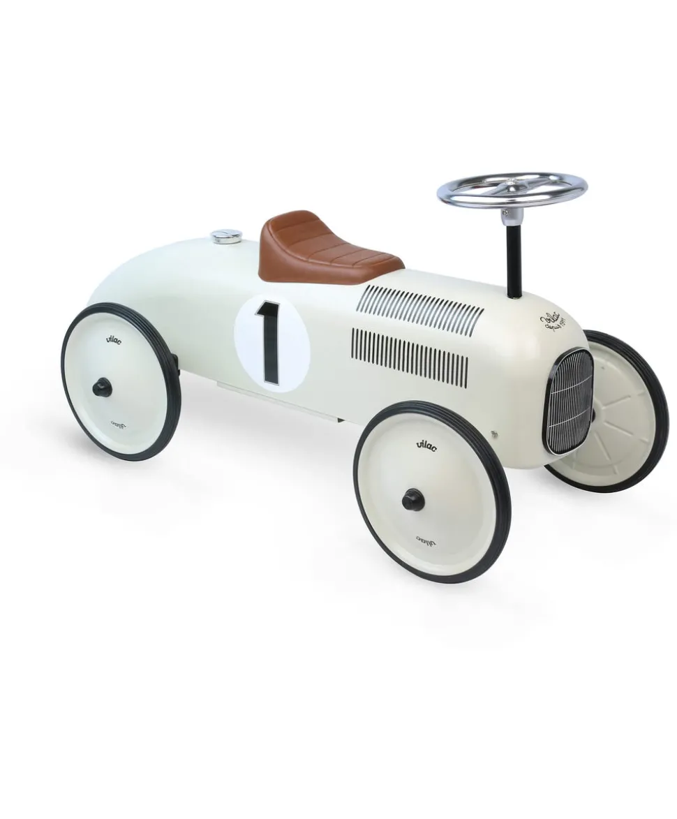 Vilac Ride On Metal Car Toy - Off White
