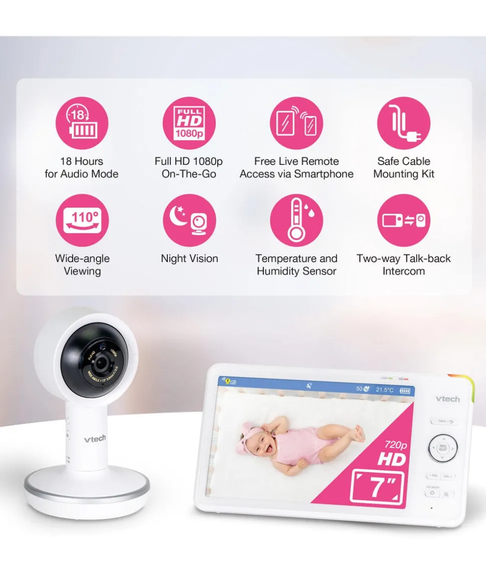 VTech RM7787HD 7” Over-The-Cot Smart Monitor