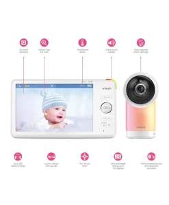 VTech RM7766HD 7 Smart Pan & Tilt Baby Monitor in White