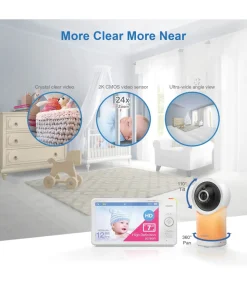 VTech RM7766HD 7 Smart Pan & Tilt Baby Monitor in White