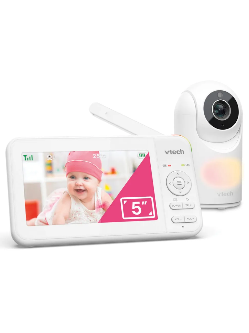 VTech VM5467 5" Pan & Tilt Video Monitor with Night Light
