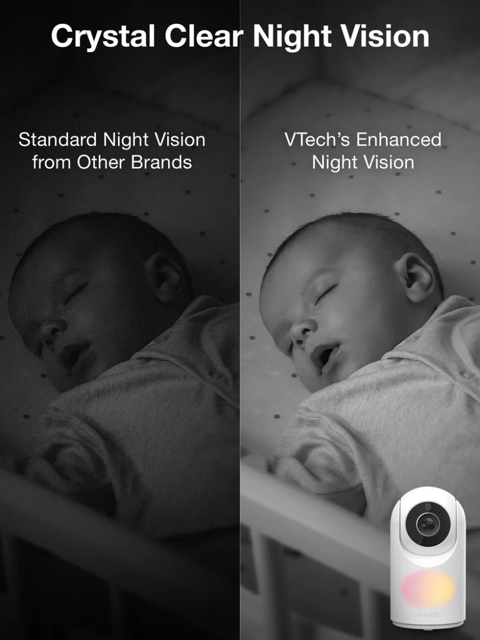 VTech VM5467 5" Pan & Tilt Video Monitor with Night Light