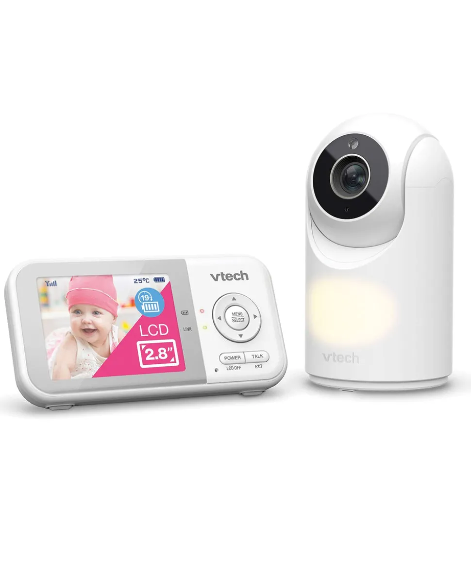 VTech VM3263 2.8" Video Baby Monitor with Night Light in White
