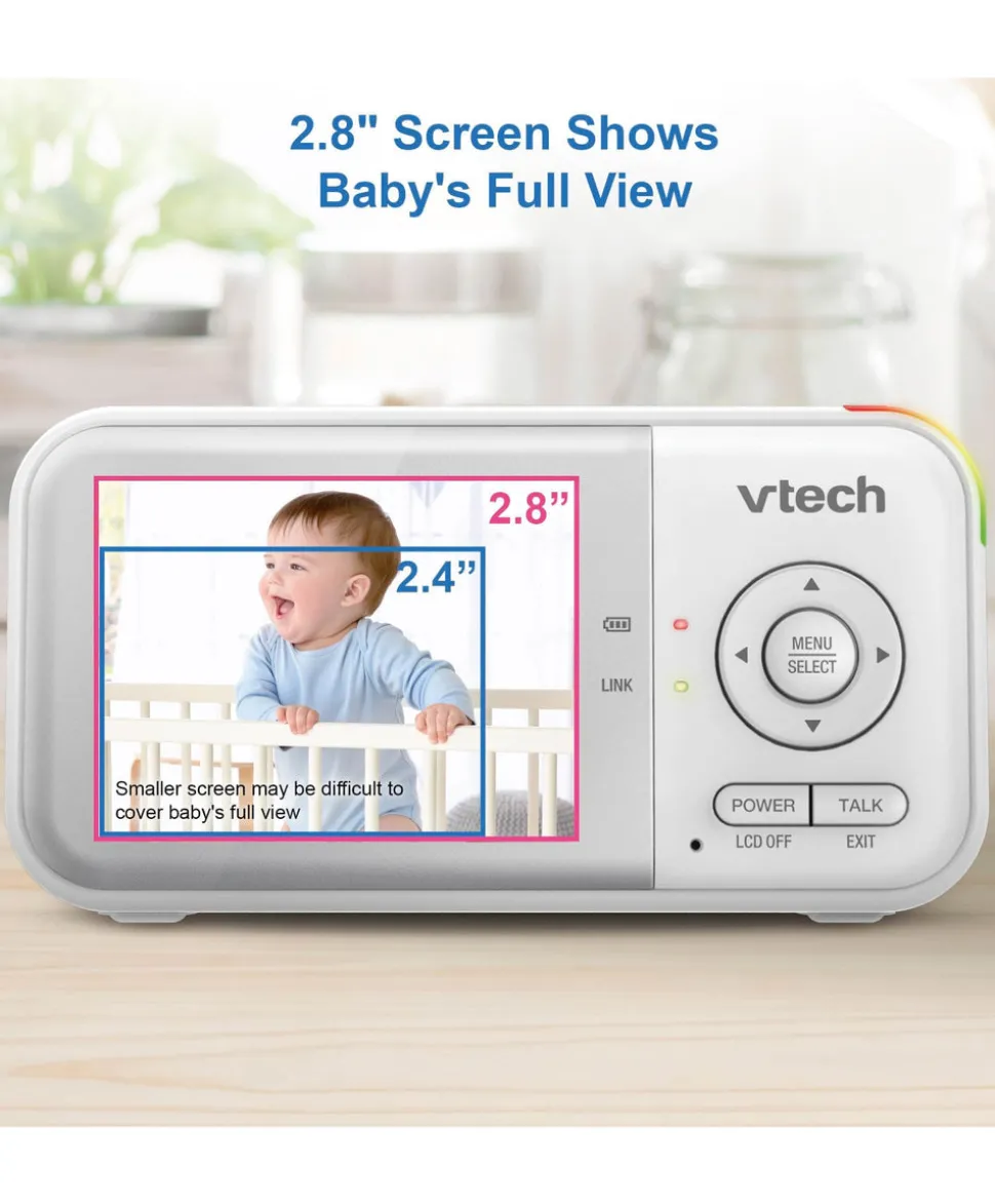 VTech VM3263 2.8" Video Baby Monitor with Night Light in White