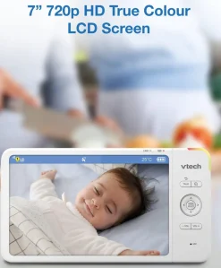VTech VM7367HD 7” HD Pan & Tilt Video Monitor – White