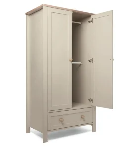 Wedmore 3 Piece Cotbed Set with Dresser Changer & Wardrobe - Pebble Grey