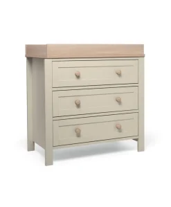 Wedmore 3 Piece Cotbed Set with Dresser Changer & Wardrobe - Pebble Grey