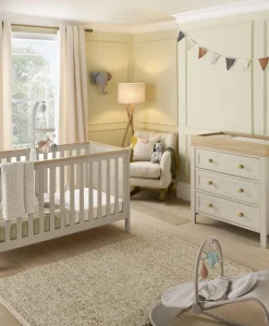 Wedmore 2 Piece Cotbed Set with Dresser Changer - Pebble Grey