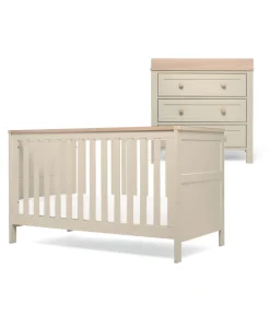 Wedmore 2 Piece Cotbed Set with Dresser Changer - Pebble Grey