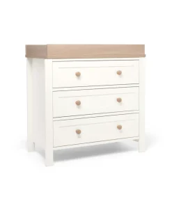 Wedmore 2 Piece Cotbed Set with Dresser Changer - White/Natural