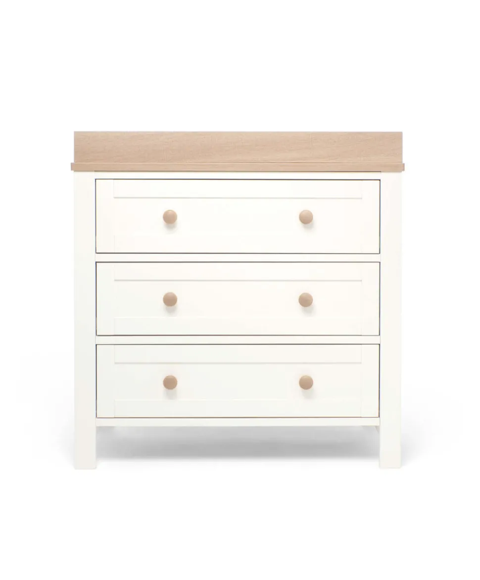 Wedmore 2 Piece Cotbed Set with Dresser Changer - White/Natural