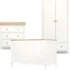 Wedmore Convertible Cot Range - White/Natural