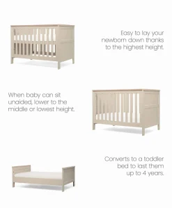 Wedmore Convertible Cot Set- Pebble