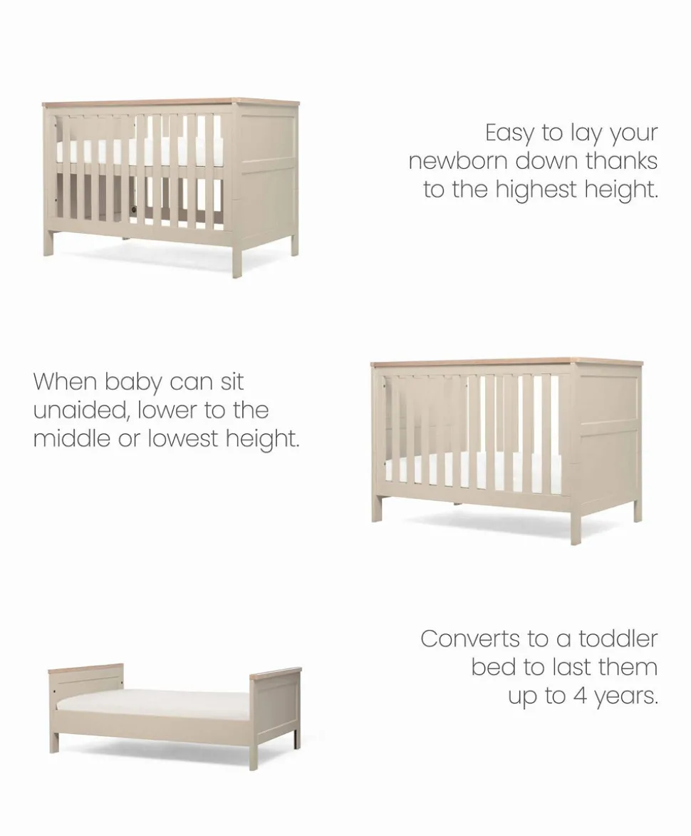 Wedmore Convertible Cot Set- Pebble
