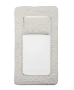 Welcome to the World Luxury Changing Mat - Scalloped Grey