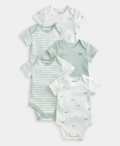 Whale Short Sleeve Bodysuits (Set of 5)