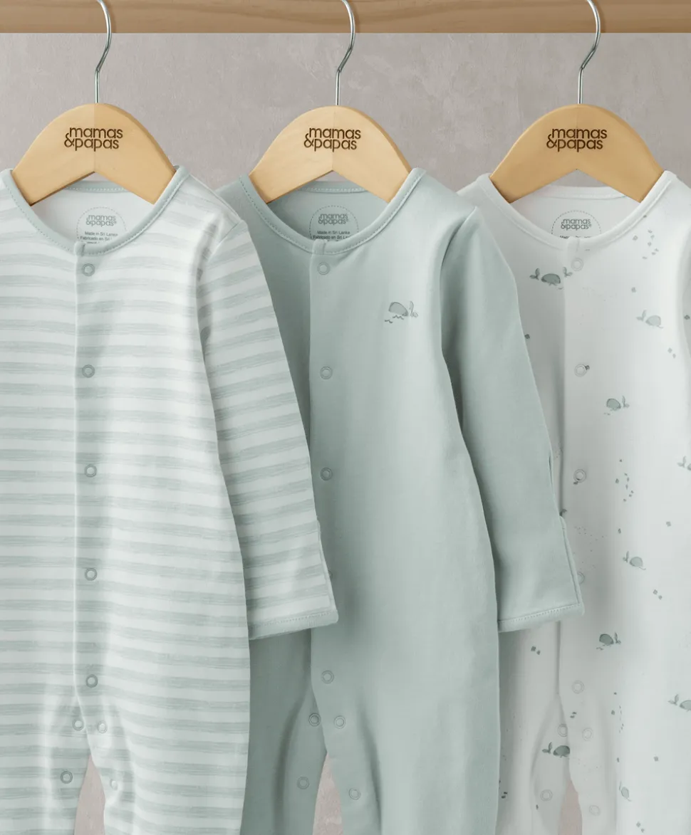 Whale Sleepsuits (Set of 3)