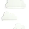 White Cloud Shelves and Coat Hook Set
