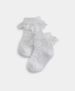 White Frill Socks (Set of 2)