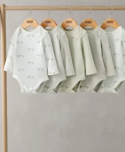 Wild Animals Long Sleeve Bodysuits (Pack of 5)