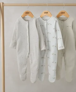 Wild Animals Sleepsuits (Pack of 3)