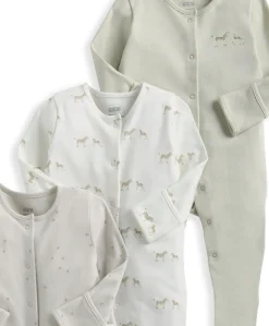 Wild Animals Sleepsuits (Pack of 3)