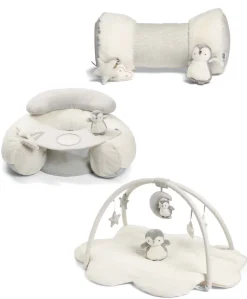 Wish Upon a Cloud Playmat Bundle with Tummy Time Roll, Sit & Play